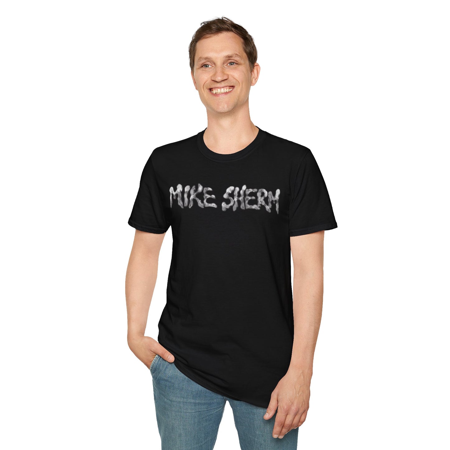 Mike Sherm Graphic T-Shirt — Silver Drip Logo Tee