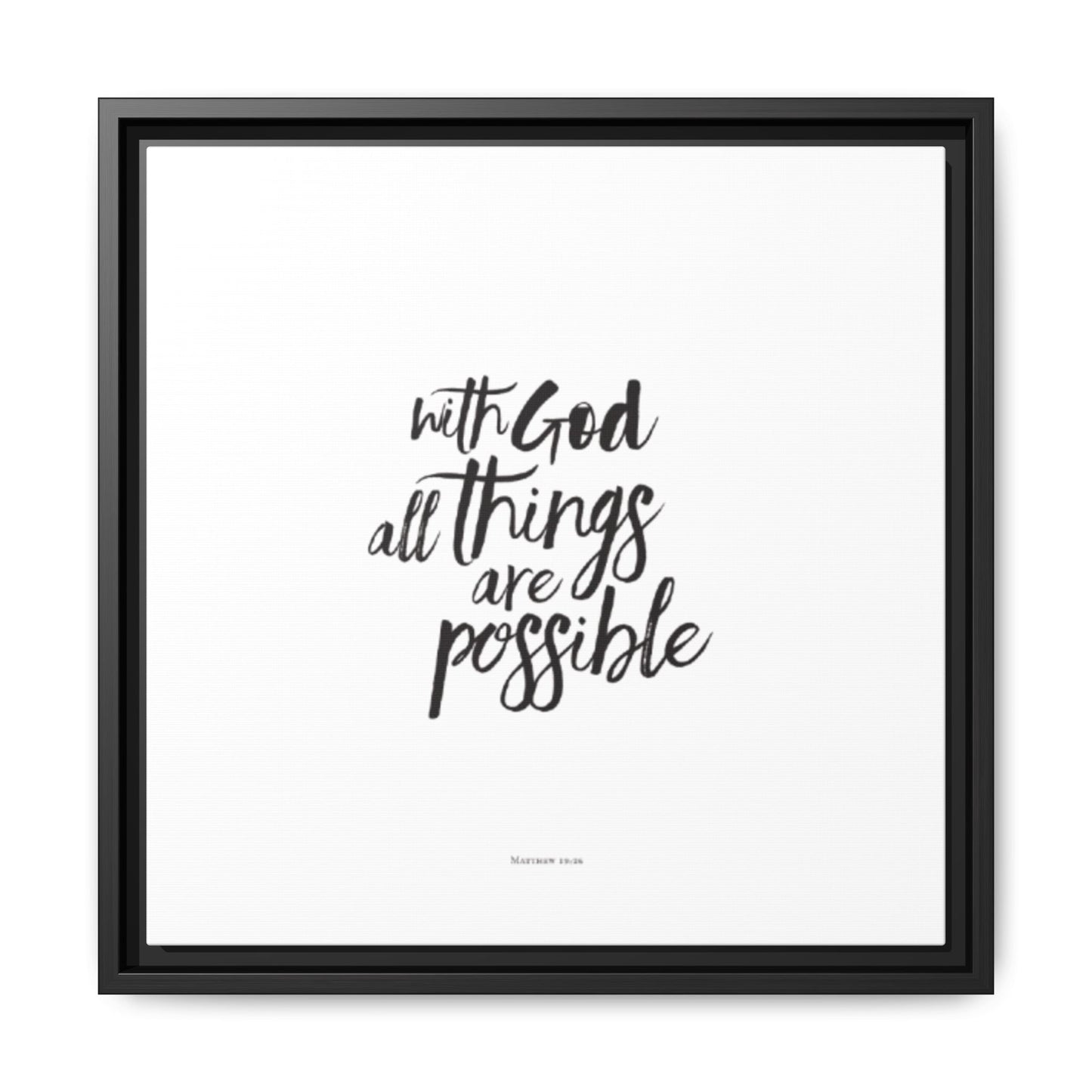 Bible Quote Framed Canvas