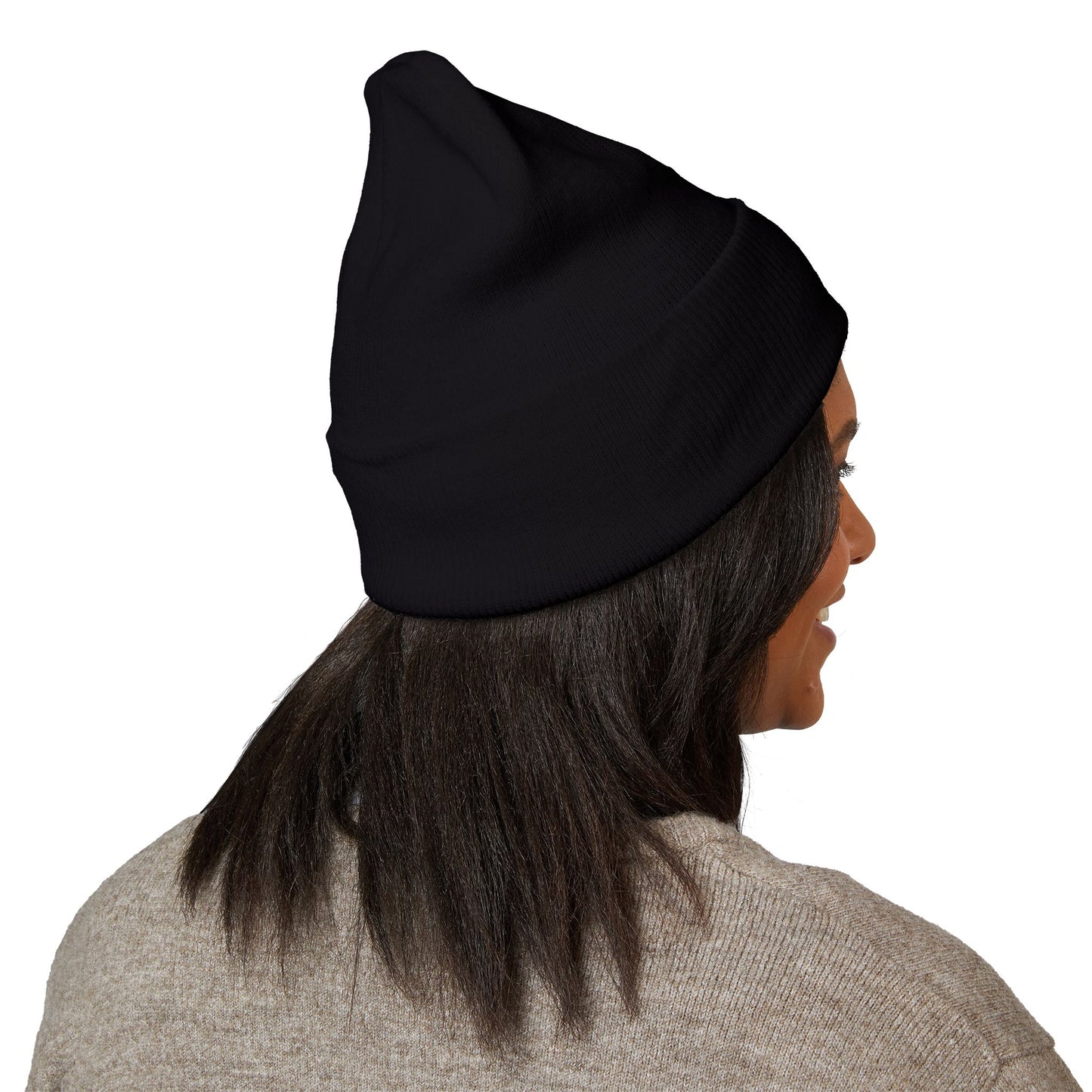 Cross Cuffed Beanie — Streetwear Winter Hat, Religious Faith Accessory