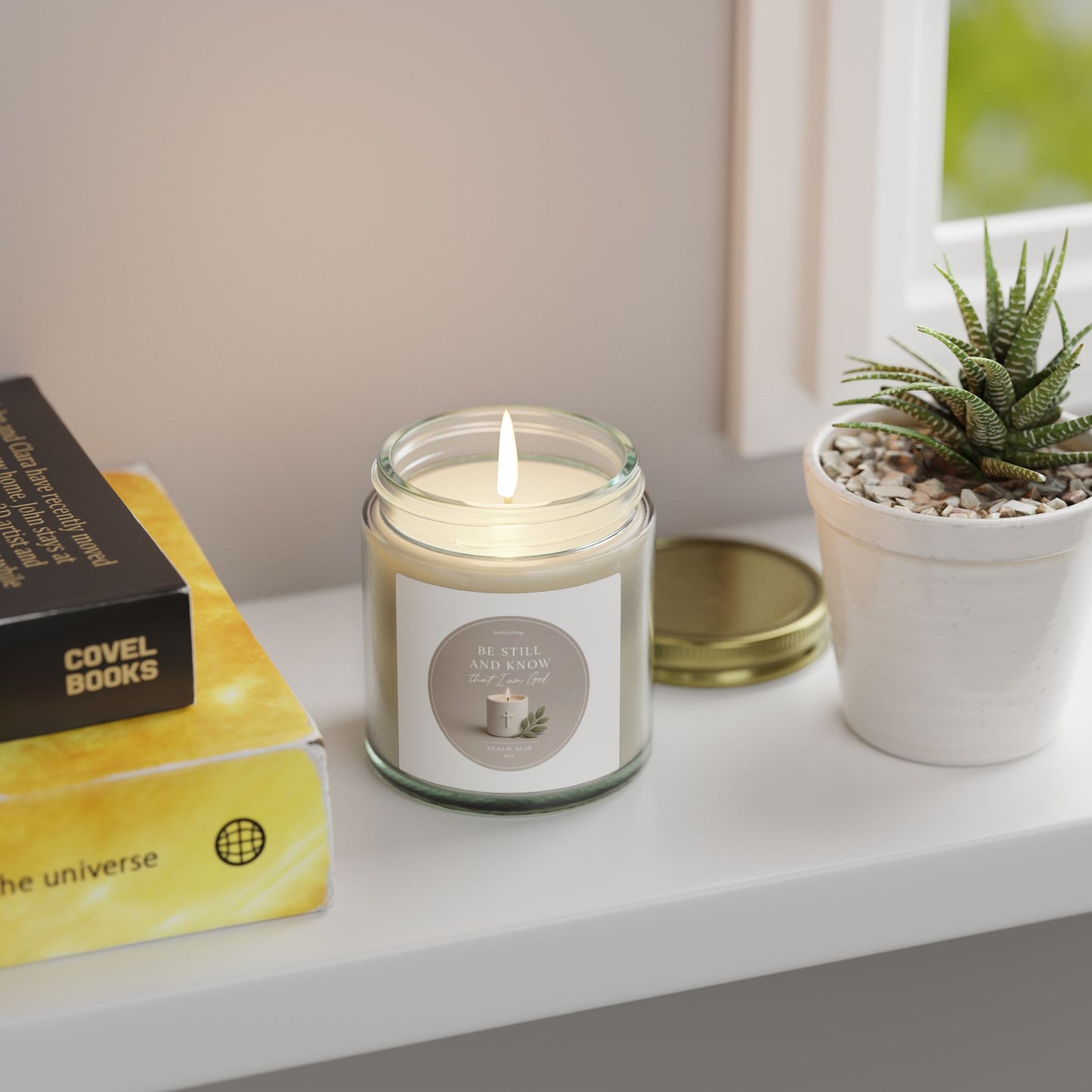 Christian Scented Candle — 'Be Still and Know' 4oz/9oz Soy Jar