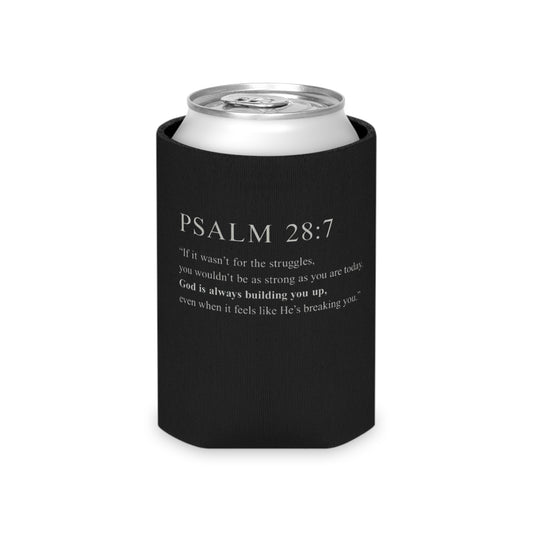 Psalm 28:7 Cross Can Cooler — Christian Faith Insulated Beverage Holder