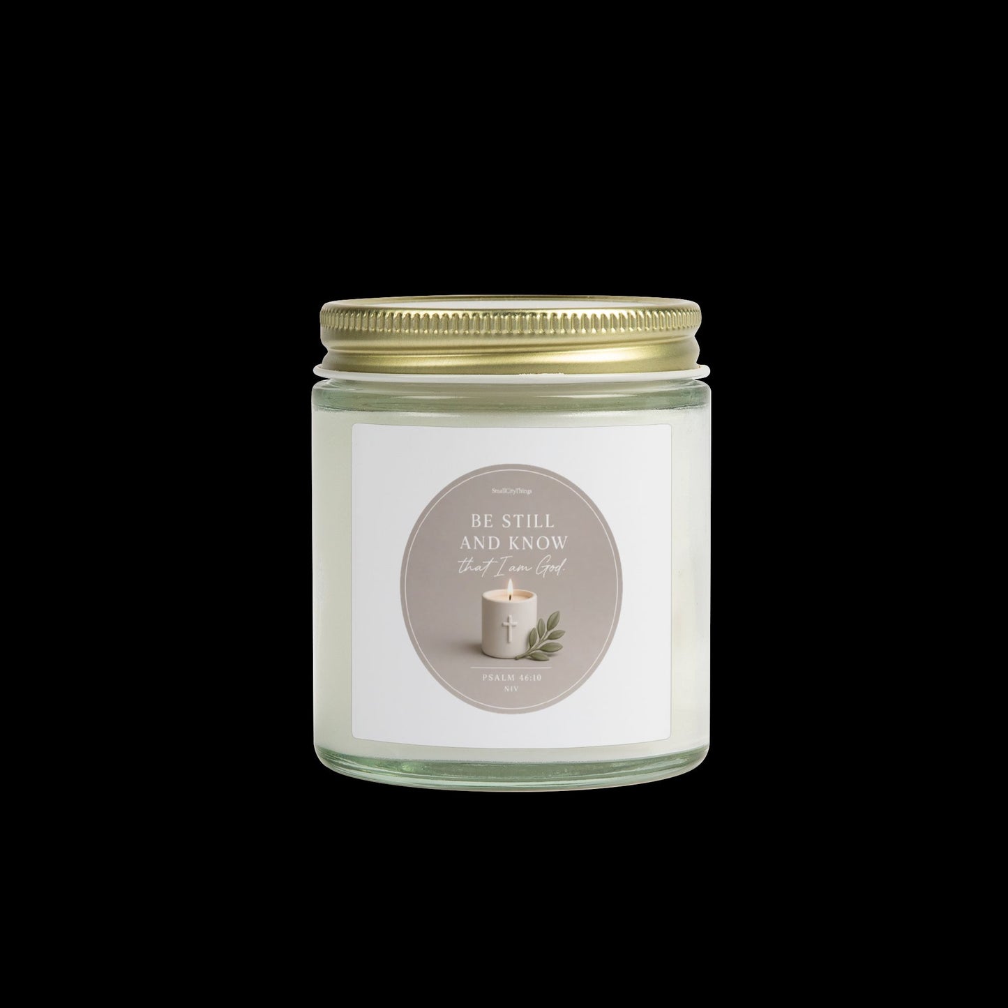 Christian Scented Candle — 'Be Still and Know' 4oz/9oz Soy Jar