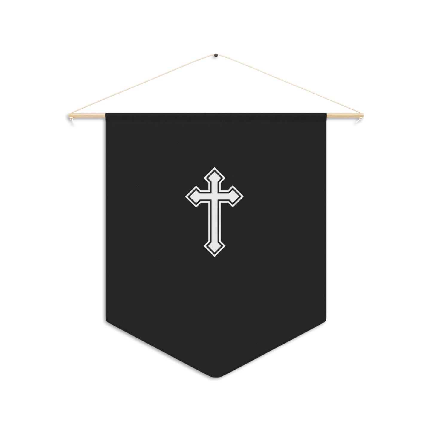 Cross Pennant Banner – Minimal Christian Wall Décor