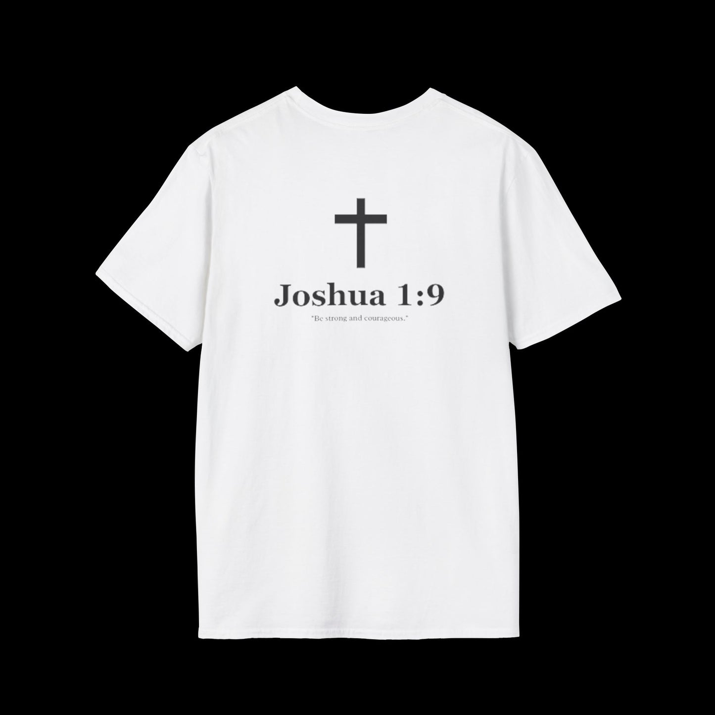 Cross And Bible Verse T-Shirt — Small Chest & Neck Cross Christian Tee