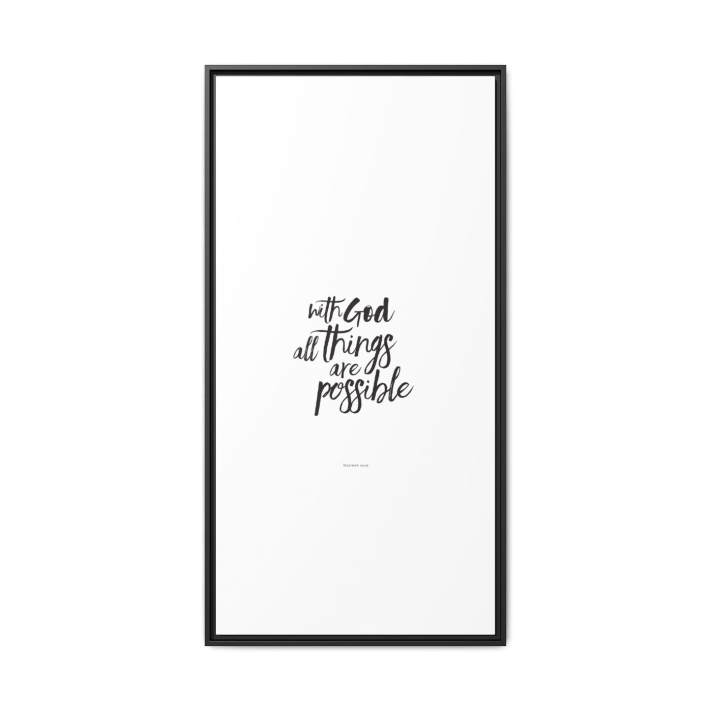 Bible Quote Framed Canvas