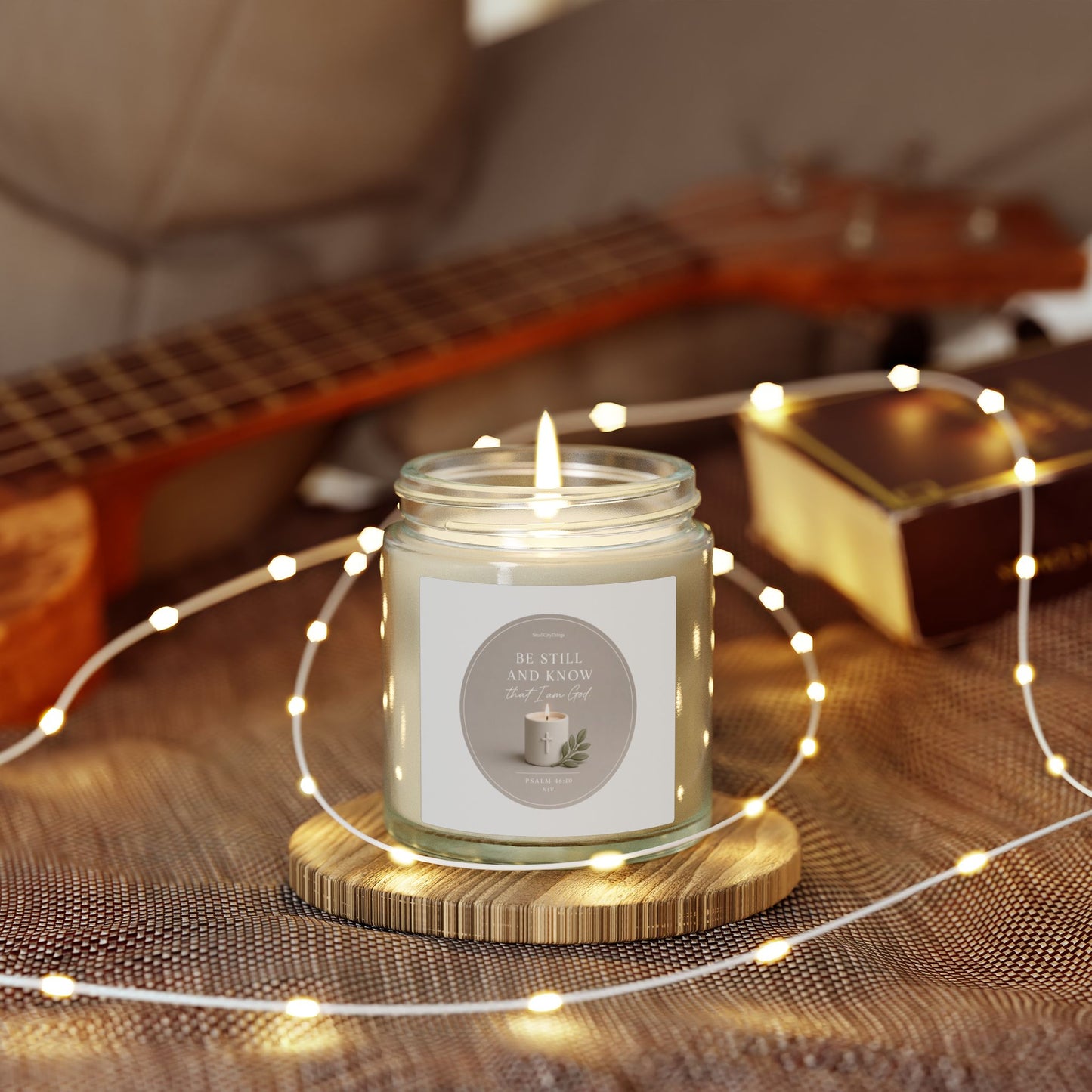 Christian Scented Candle — 'Be Still and Know' 4oz/9oz Soy Jar