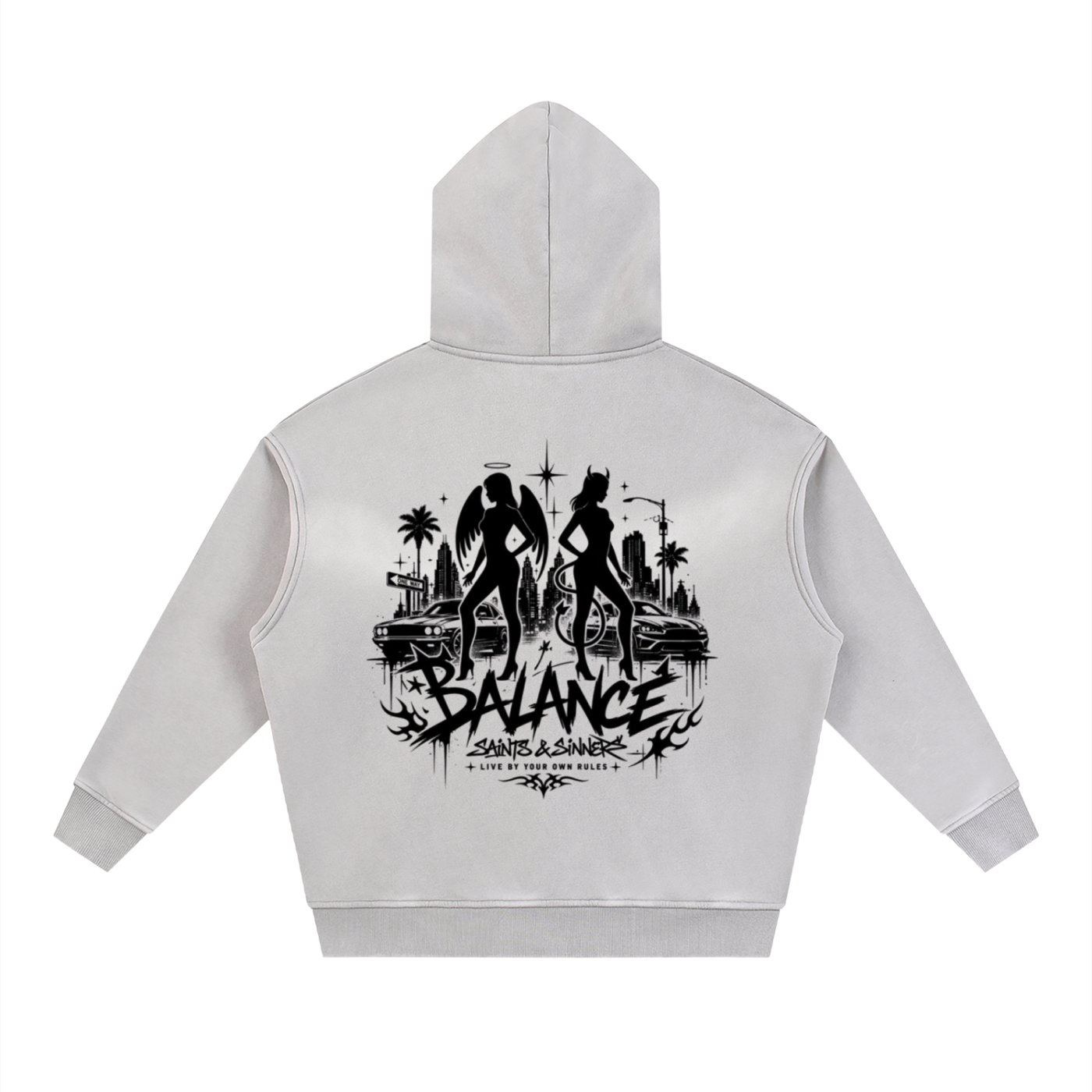 Sunfade Boxy Zip-Up Heavy Cotton Hoodie