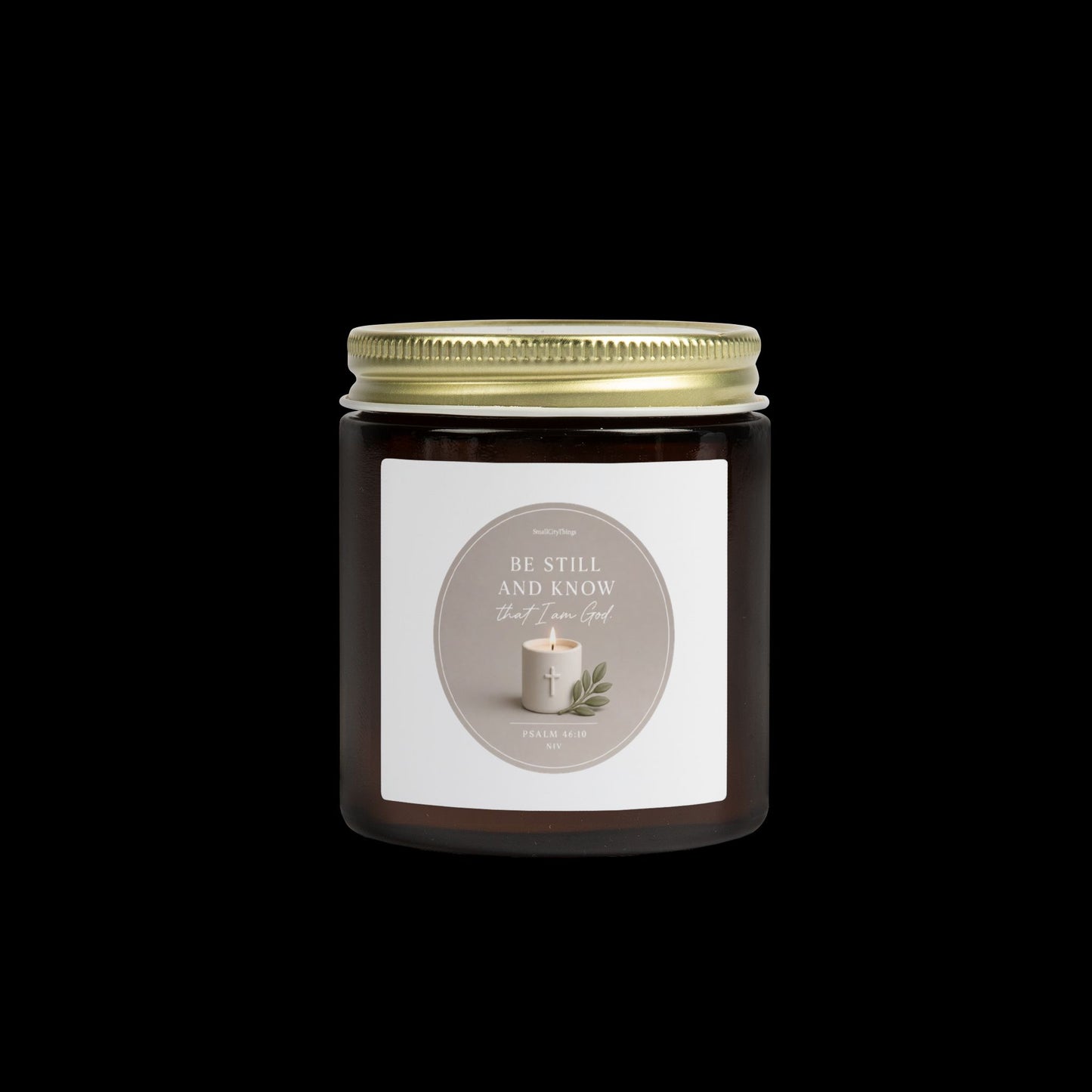 Christian Scented Candle — 'Be Still and Know' 4oz/9oz Soy Jar