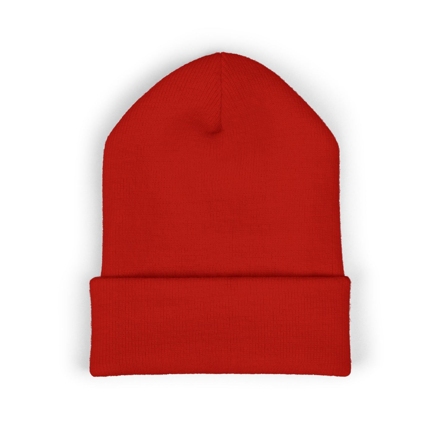 Cross Cuffed Beanie — Streetwear Winter Hat, Religious Faith Accessory