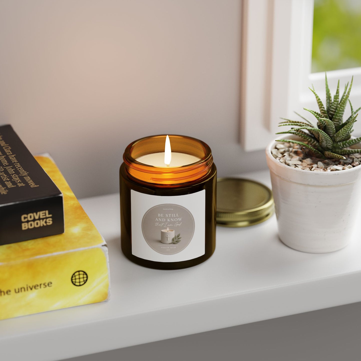 Christian Scented Candle — 'Be Still and Know' 4oz/9oz Soy Jar