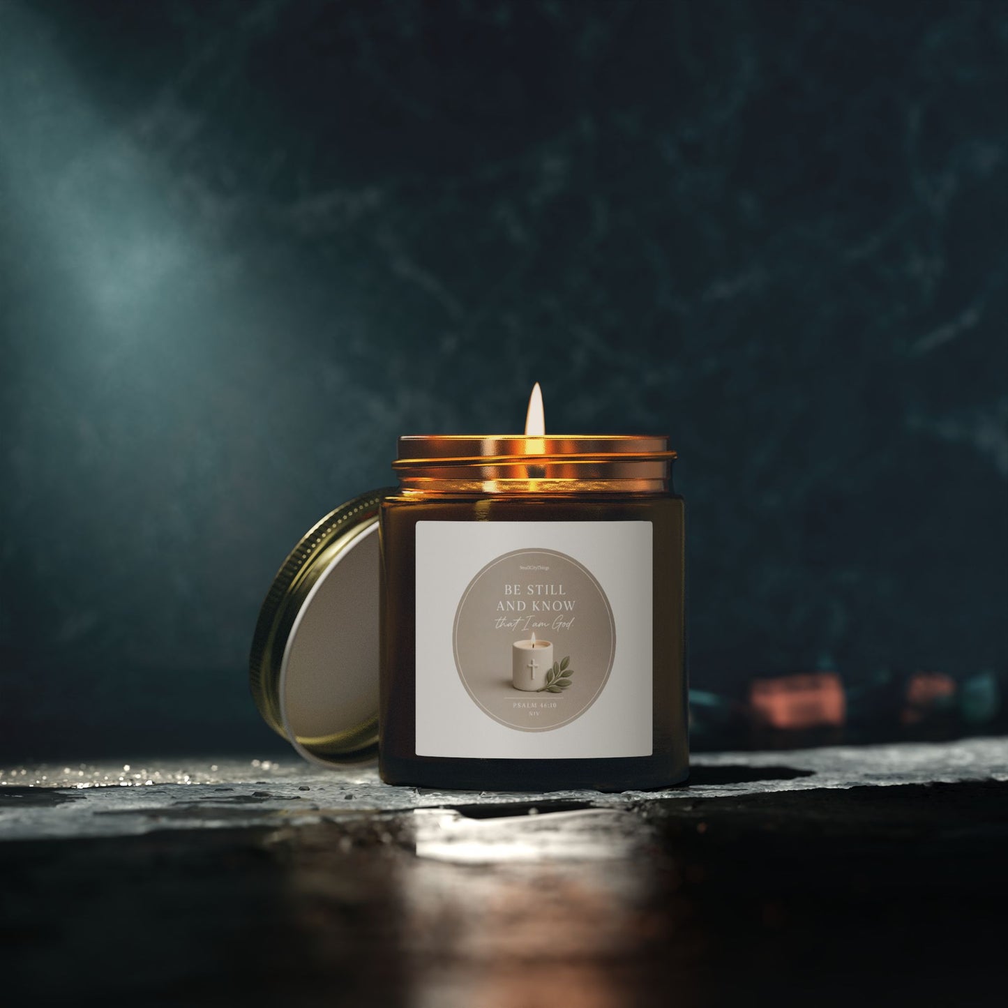 Christian Scented Candle — 'Be Still and Know' 4oz/9oz Soy Jar