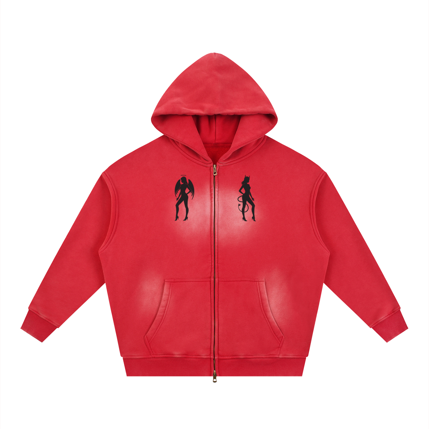 Sunfade Boxy Zip-Up Heavy Cotton Hoodie